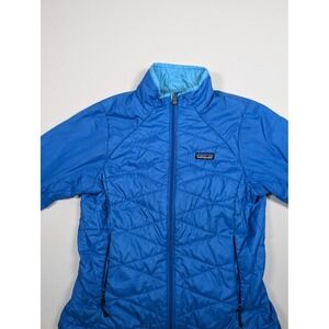 Patagonia Womens Nano Puff Jacket Blue Primaloft Quilted Full Zip Medium